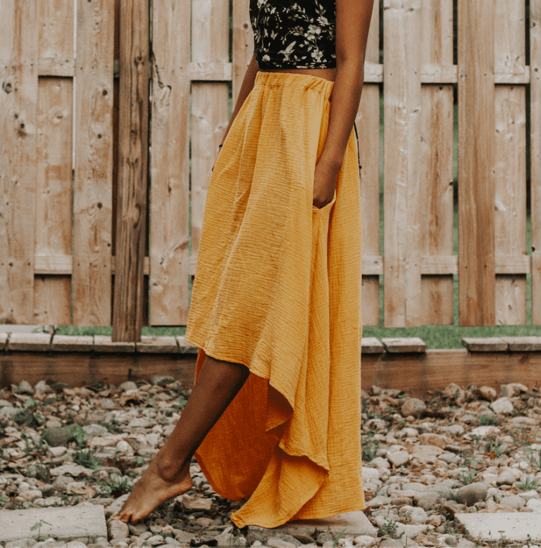 High Low Skirt Pattern Free Sewing Tutorial