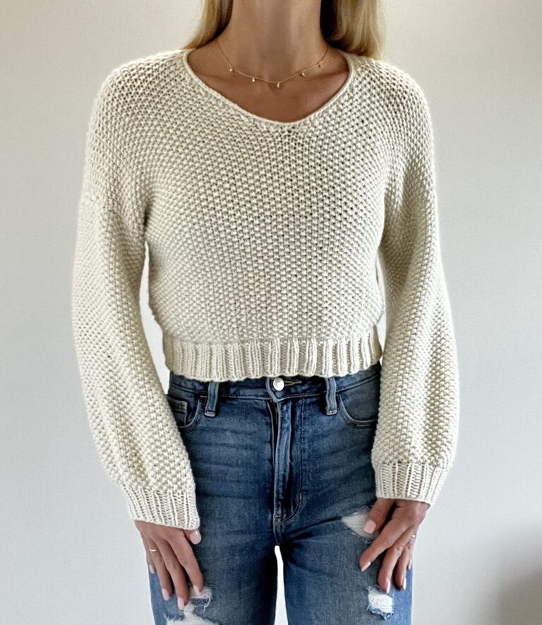 Cropped Sweater Knitting Pattern Simple Sweater Knitting Pattern